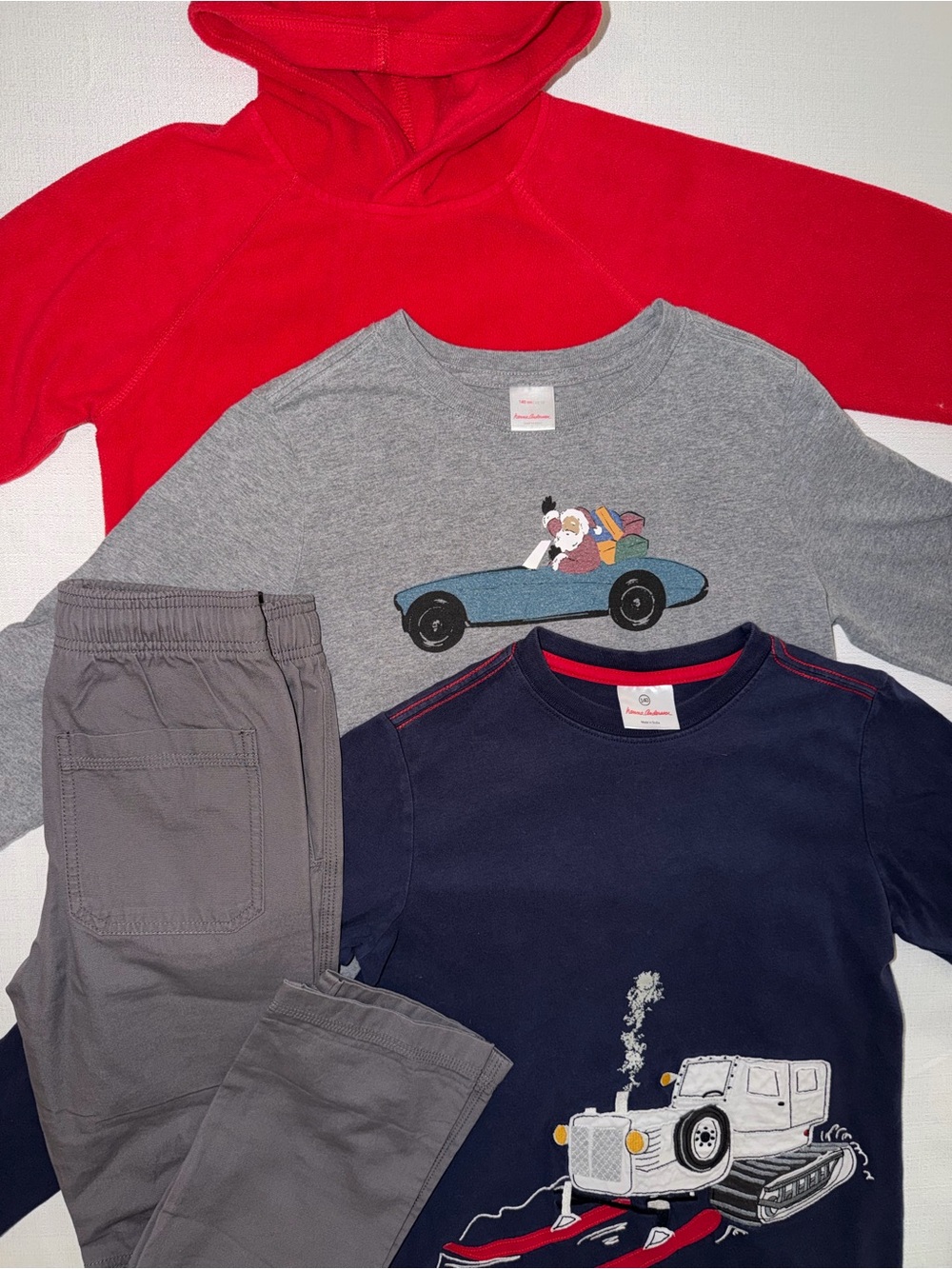 Boy’s Size 10 Hanna Andersson hoodie shirts and pants